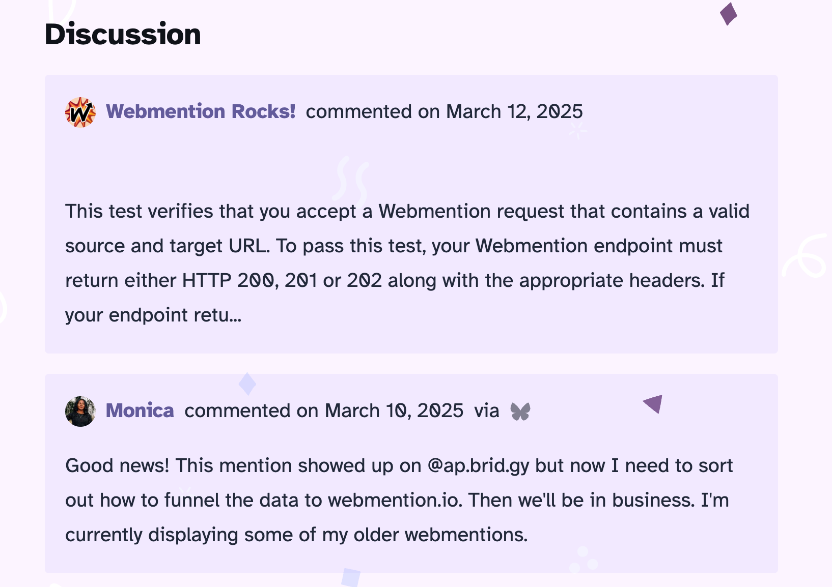 Webmention badge